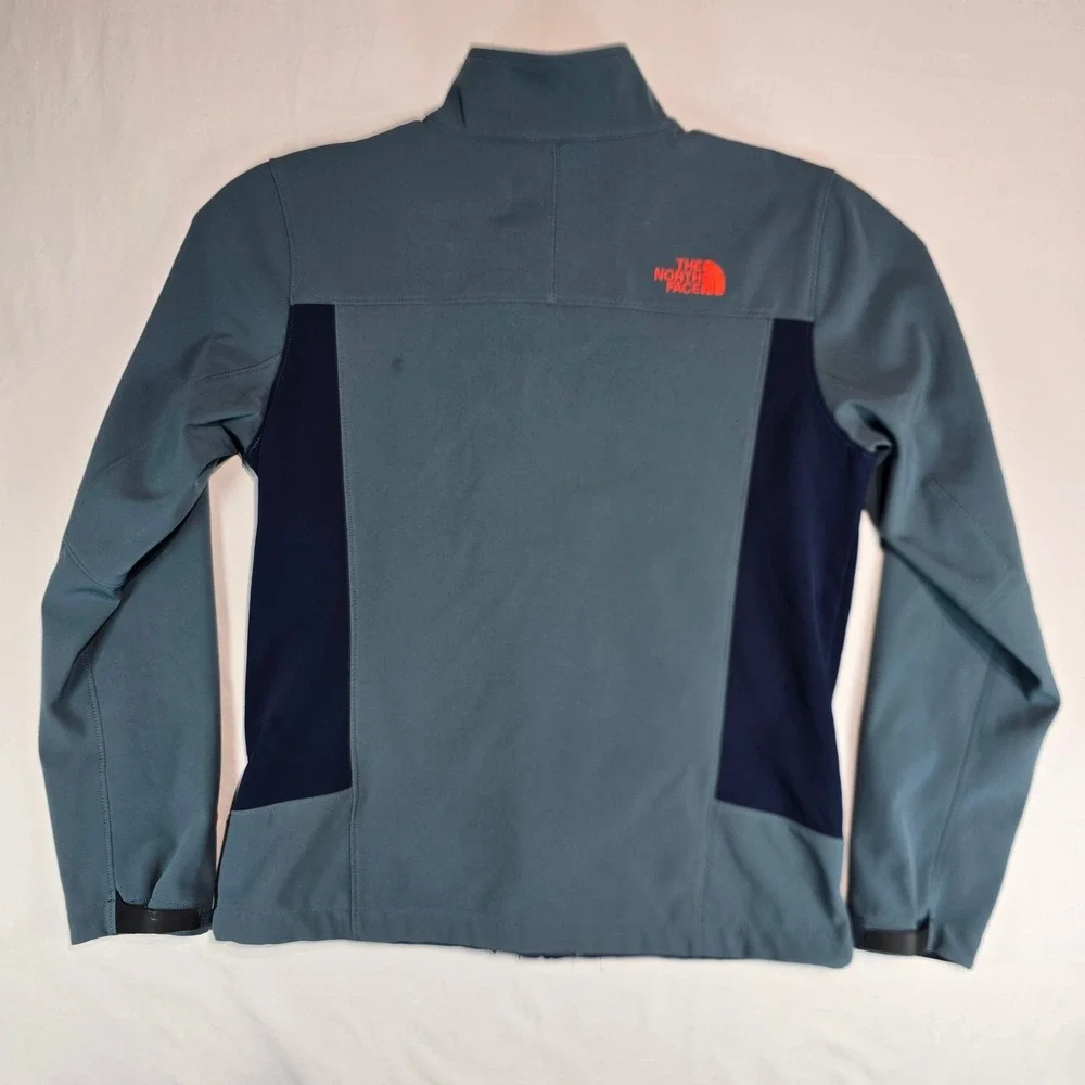 The North Face‎ WindWall Softshell Jacket Mens Medium Blue Full Zip Fleece Lined